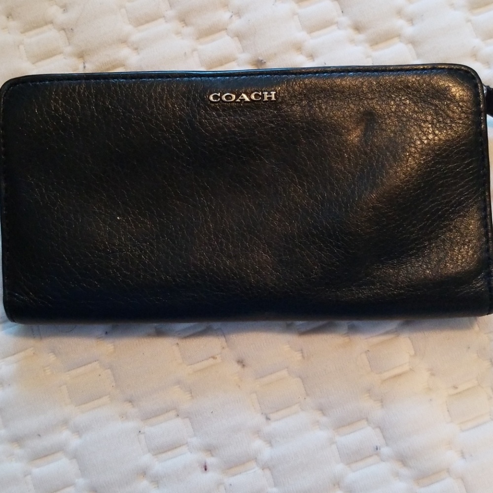 Black coach bifold wallet